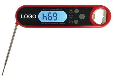 Auto Rotation Backlit Electronic Food Thermometer , Digital Milk Frothing Thermometer With Beer Bottle Opener