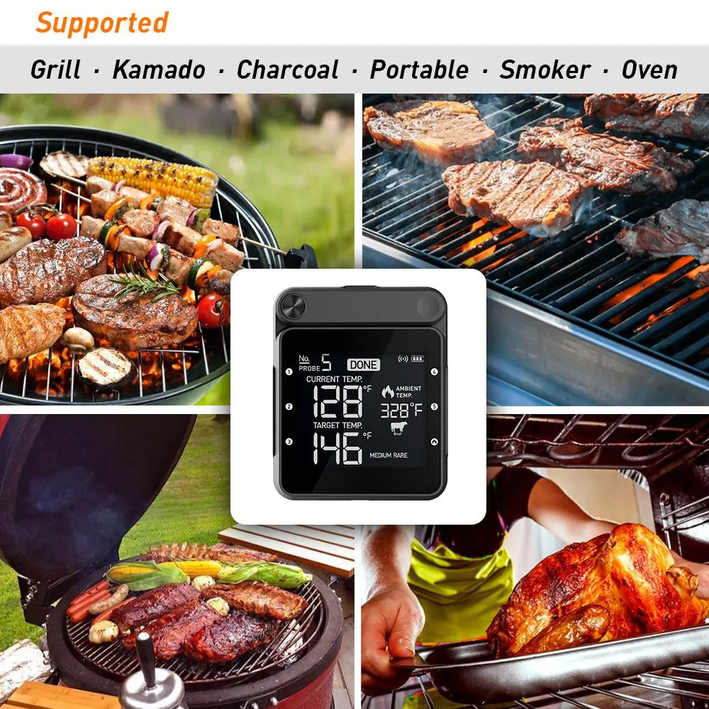 Thermomètre de viande sans fil de BARBECUE de Digital WiFi avec USB Oven Thermometer pour le BARBECUE